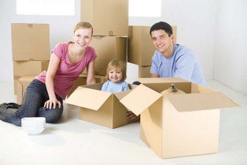 Student storage boxes and belongings organized for Chessington students