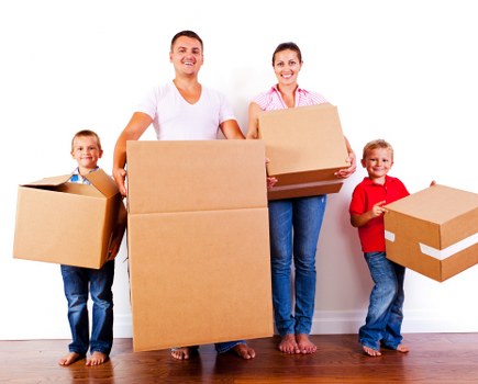 Small removals vehicle handling furniture in Chessington