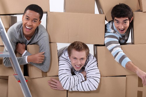 Packing boxes for short-term storage in Chessington