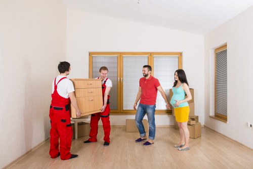 Family home storage space ideas in Chessington