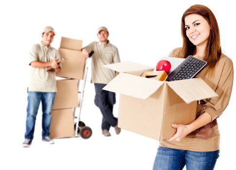 Local moving team navigating a Chessington street