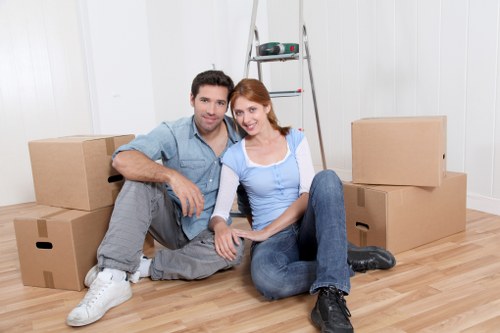 Business items loaded for a small removals move in Chessington
