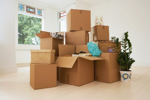 Business stock and documents arranged in a secure storage facility